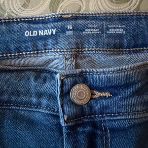 48. Old Navy Denim Rockstar Jeans size 16